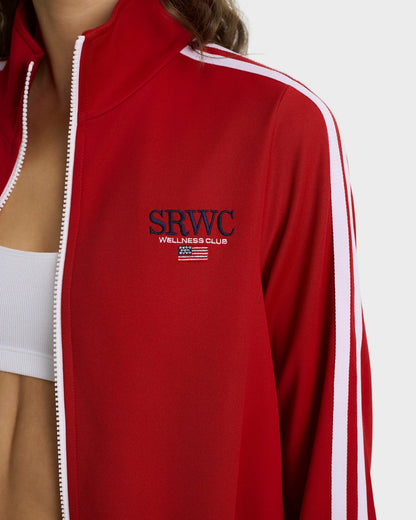 Sporty & Rich Nautical Elio Track Jacket - Ruby