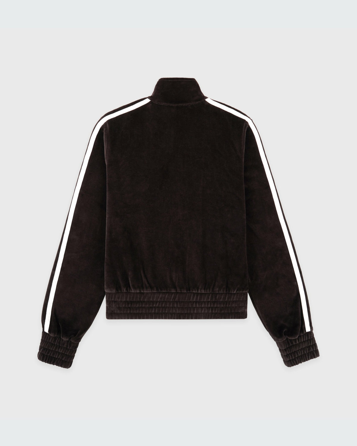 Sporty & Rich NY Crest Elio Velour Track Jacket - Chocolate
