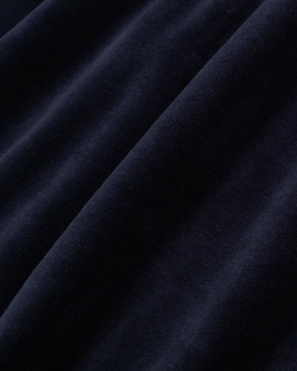 Sporty & Rich Crown Tennis Elio Velour Track Jacket - Navy/Ecru