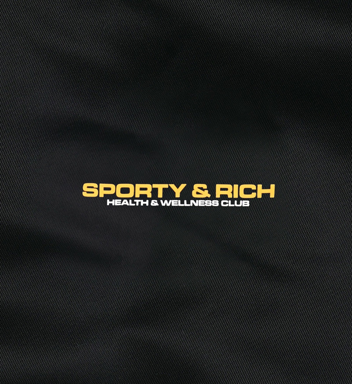 Sporty & Rich Bold Health Nylon Windbreaker - Black/Gold