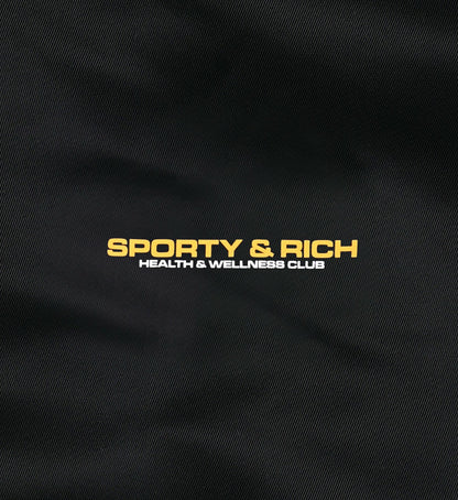 Sporty & Rich Bold Health Nylon Windbreaker - Black/Gold