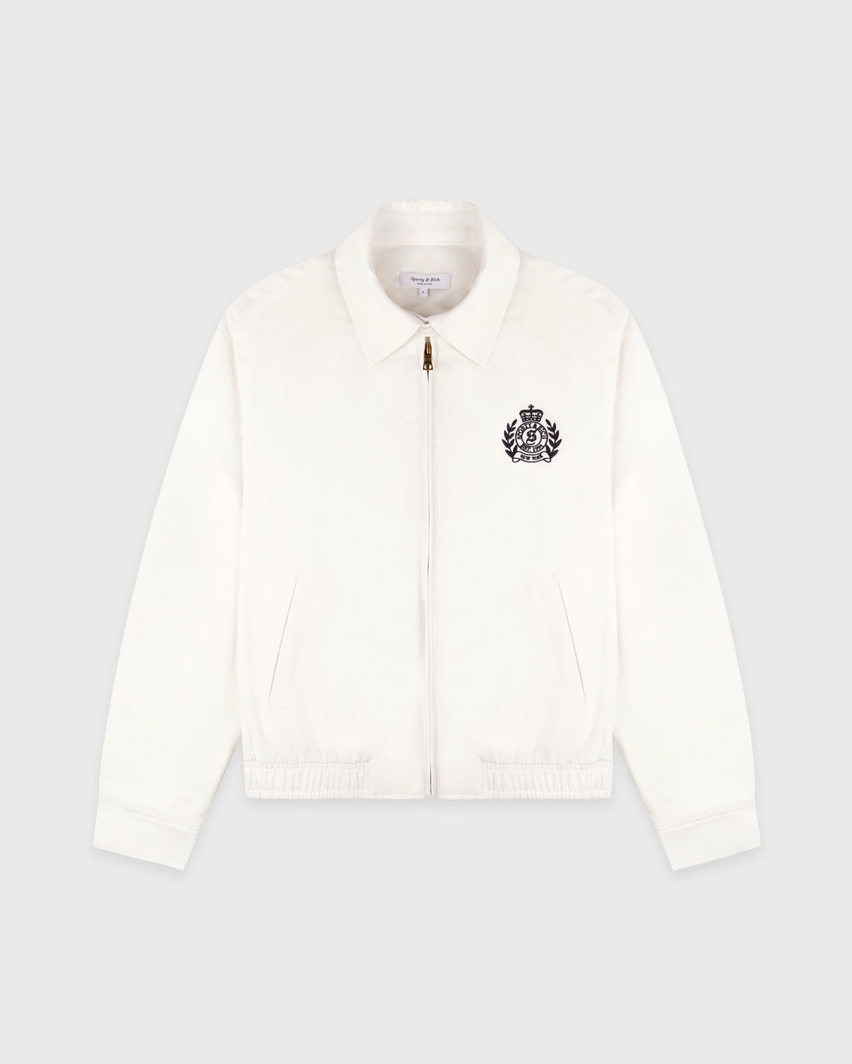 Sporty & Rich NY Crest Prep Jacket - Ecru/Navy