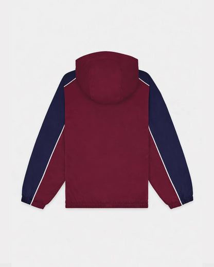 Sporty & Rich Signature Logo Gym Jacket - Bordeaux/White/Navy