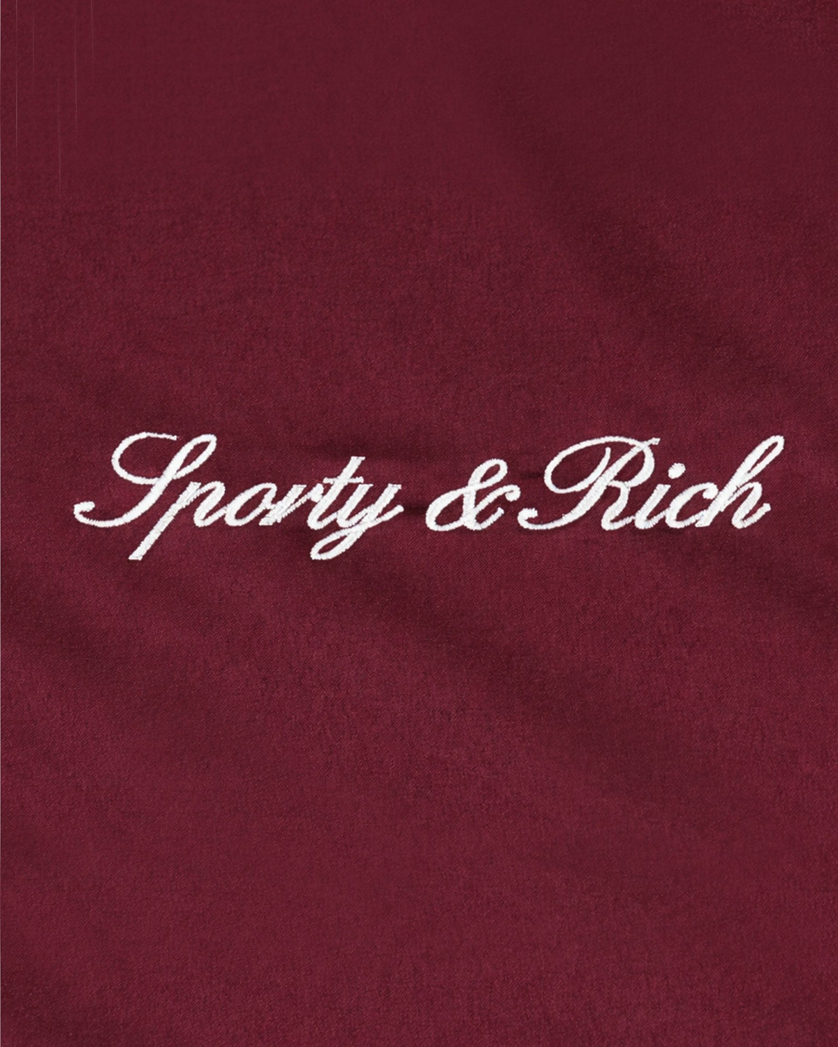 Sporty & Rich Signature Logo Gym Jacket - Bordeaux/White/Navy