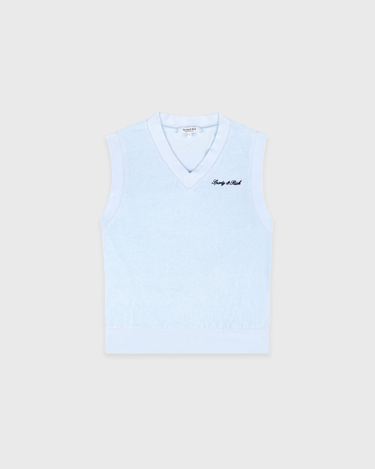 Sporty & Rich Signature Logo Terry Vest - Ciel