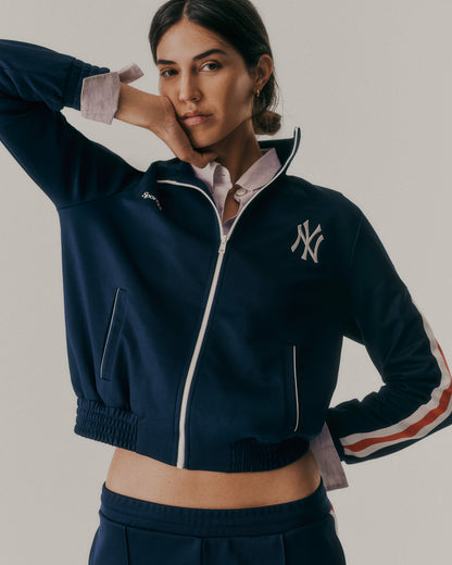 Sporty & Rich Yankees Serif Track Jacket - Navy/White/Red