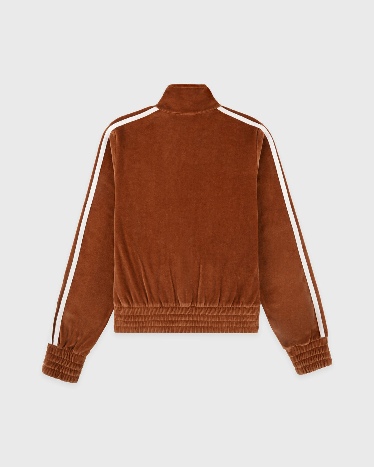 Sporty & Rich NY Crest Elio Velour Track Jacket - Tobacco
