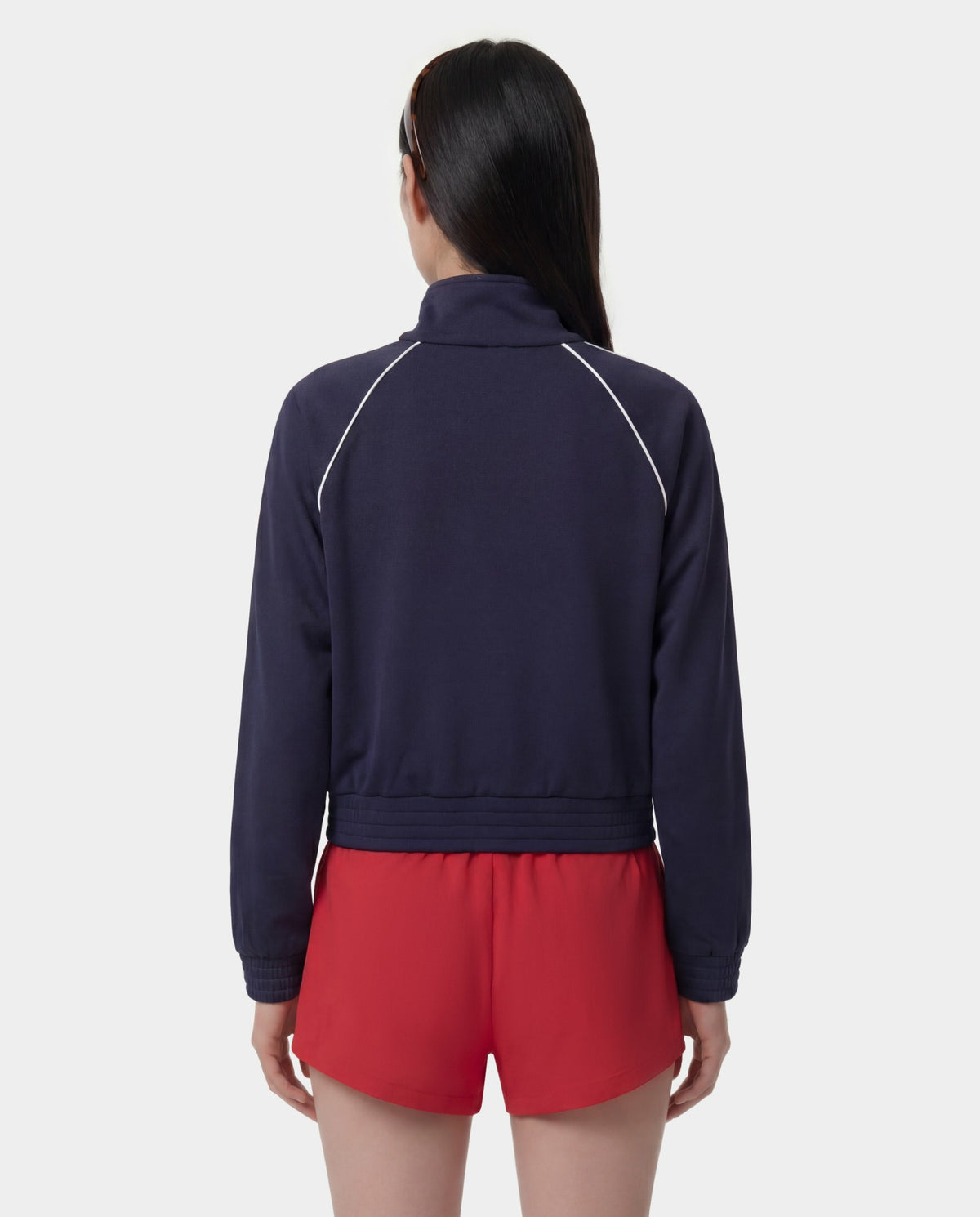 Sporty & Rich Signature Logo Retro Track Jacket - Dark Navy