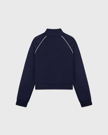 Sporty & Rich Signature Logo Retro Track Jacket - Dark Navy