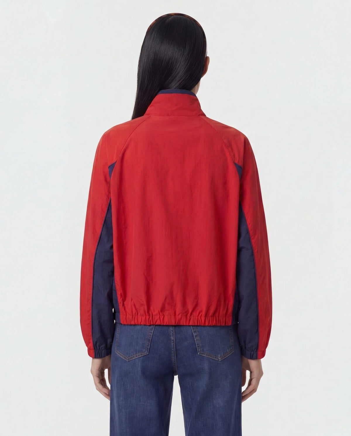 Sporty & Rich Signature NY Contrast Jacket - Ruby
