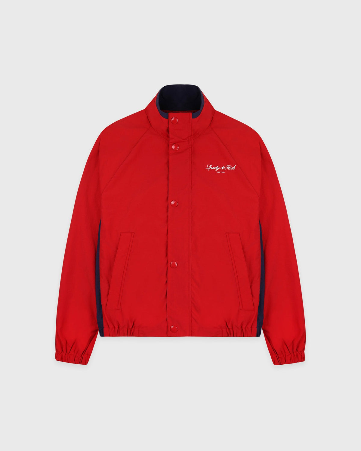 Sporty & Rich Signature NY Contrast Jacket - Ruby