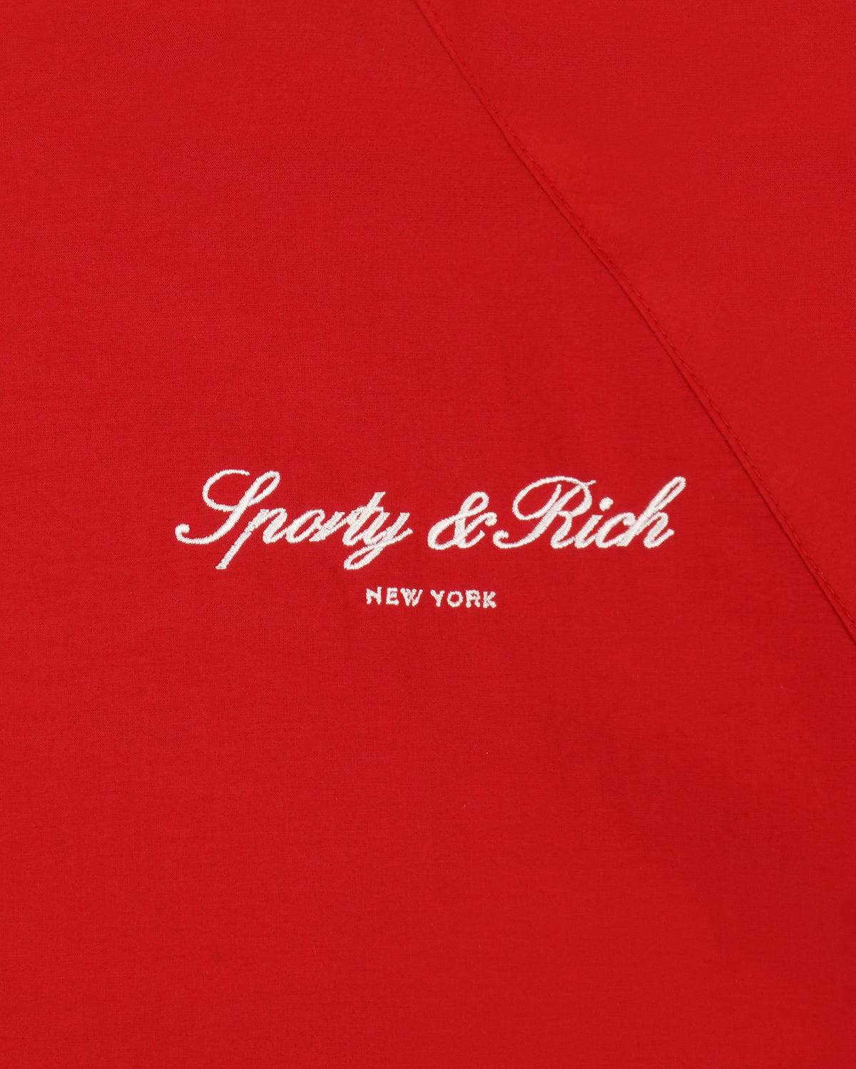 Sporty & Rich Signature NY Contrast Jacket - Ruby