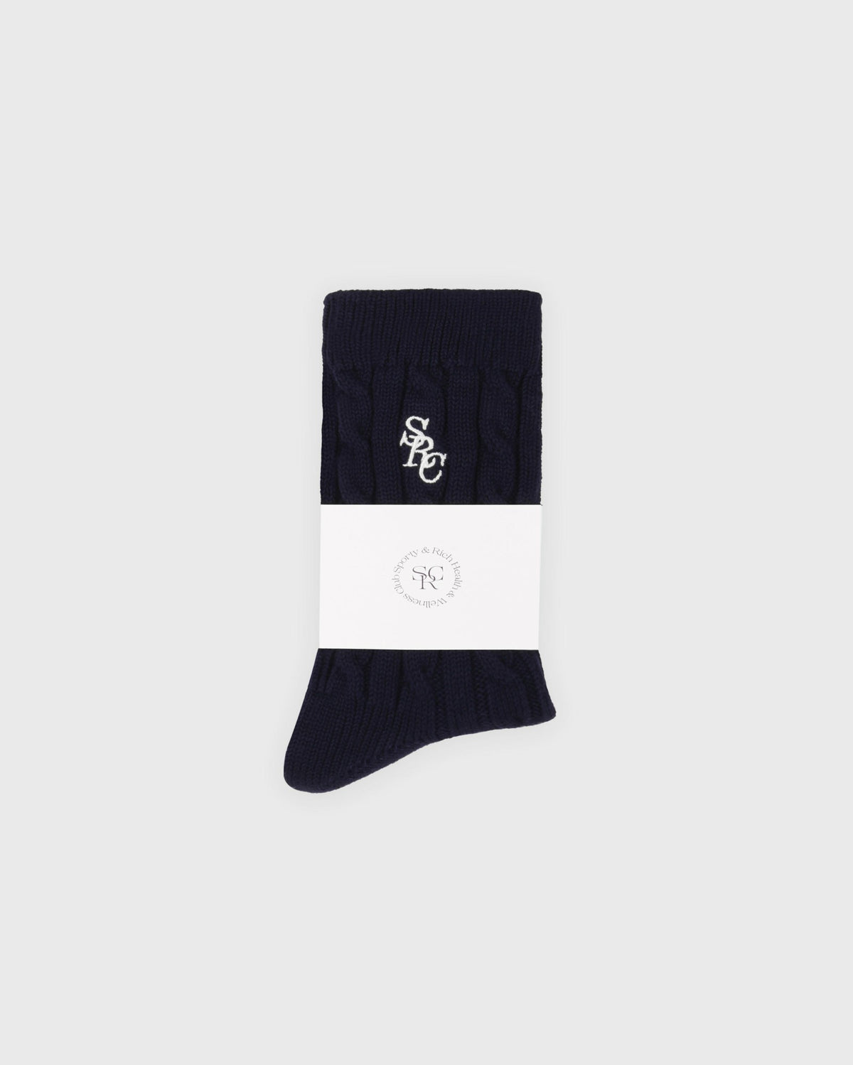 Sporty & Rich SRC Cableknit Socks - Navy