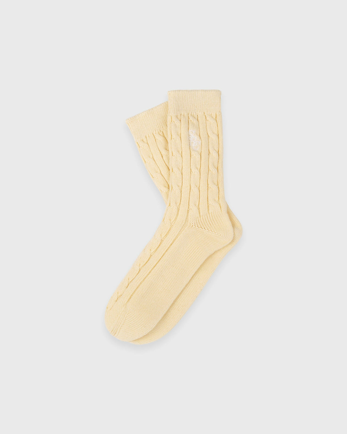 Sporty & Rich SRC Cableknit Socks - Almond