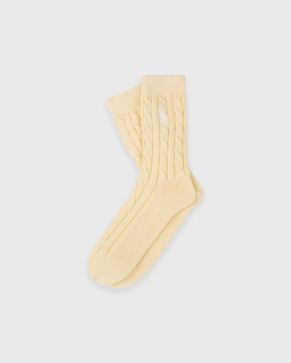 Sporty & Rich SRC Cableknit Socks - Almond