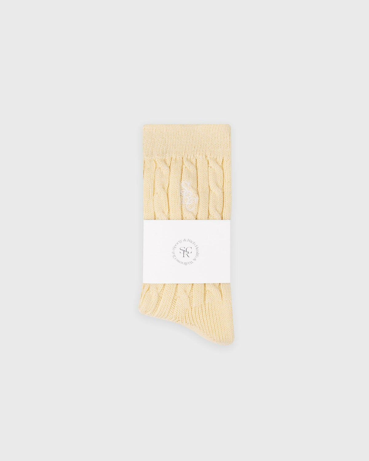 Sporty & Rich SRC Cableknit Socks - Almond