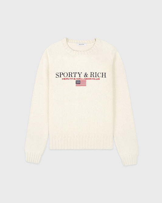 Sporty & Rich S&R Nautical Knitted Sweater - Ecru