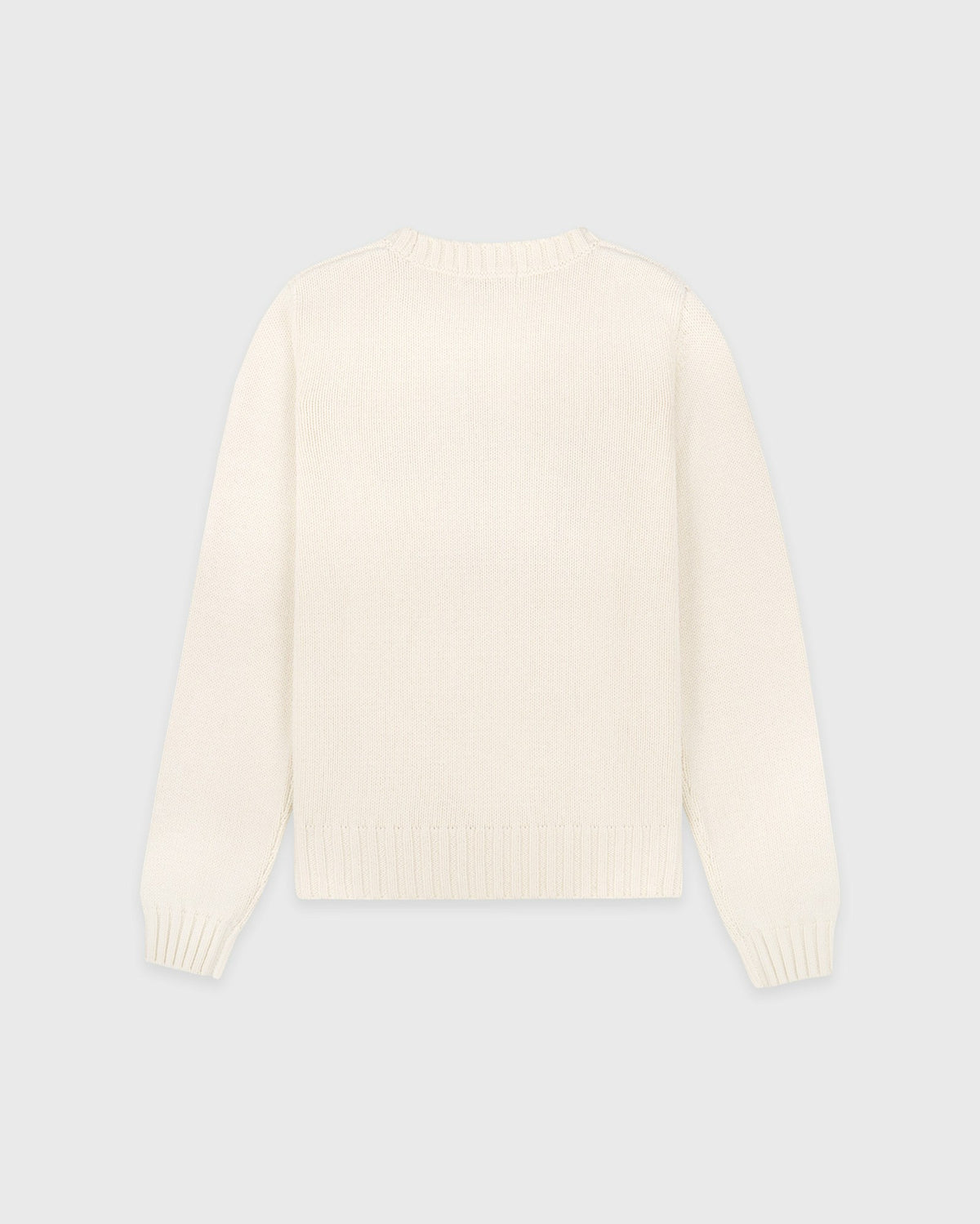 Sporty & Rich NY Crest Knitted Sweater - Ecru