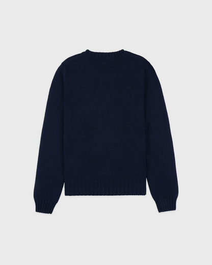 Sporty & Rich NY Crest Knitted Sweater - Navy