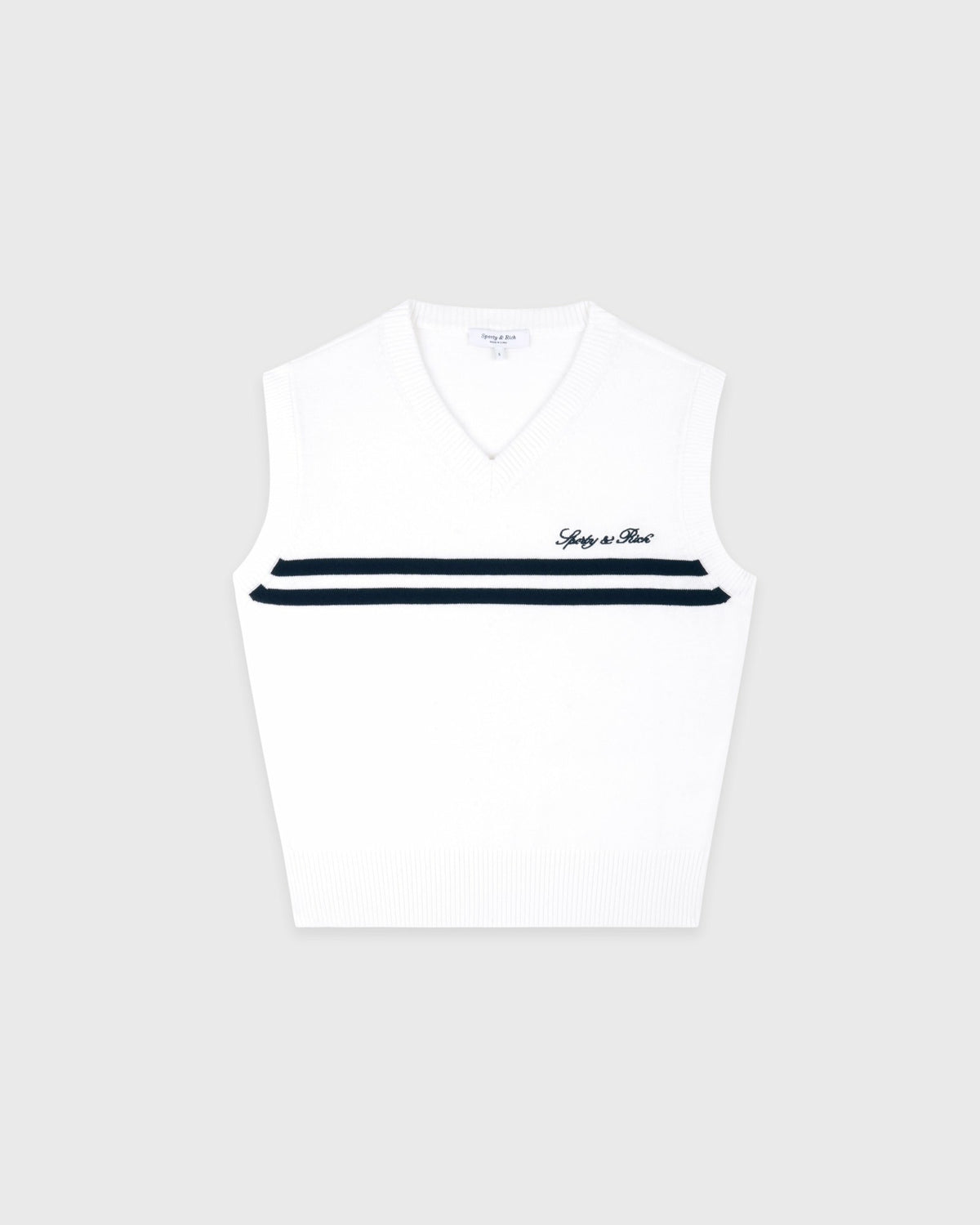 Sporty & Rich Signature Logo Knitted Vest - White