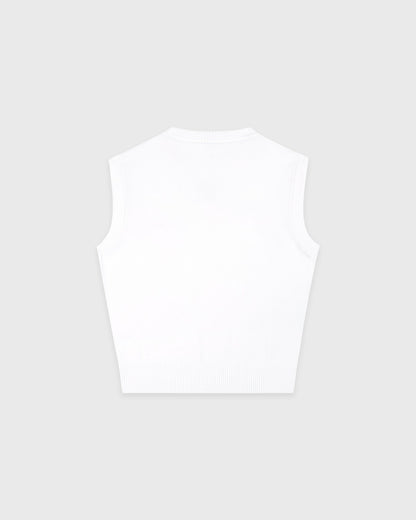 Sporty & Rich Signature Logo Knitted Vest - White