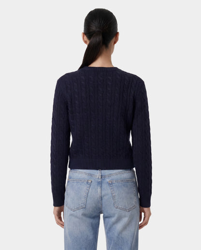 Sporty & Rich SRC Cable Sweater - Dark Navy