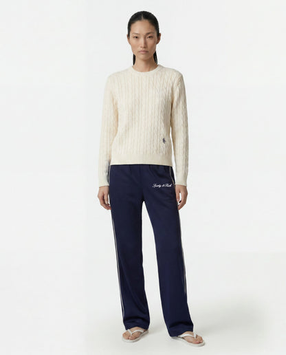 Sporty & Rich SRC Cable Sweater - Ecru