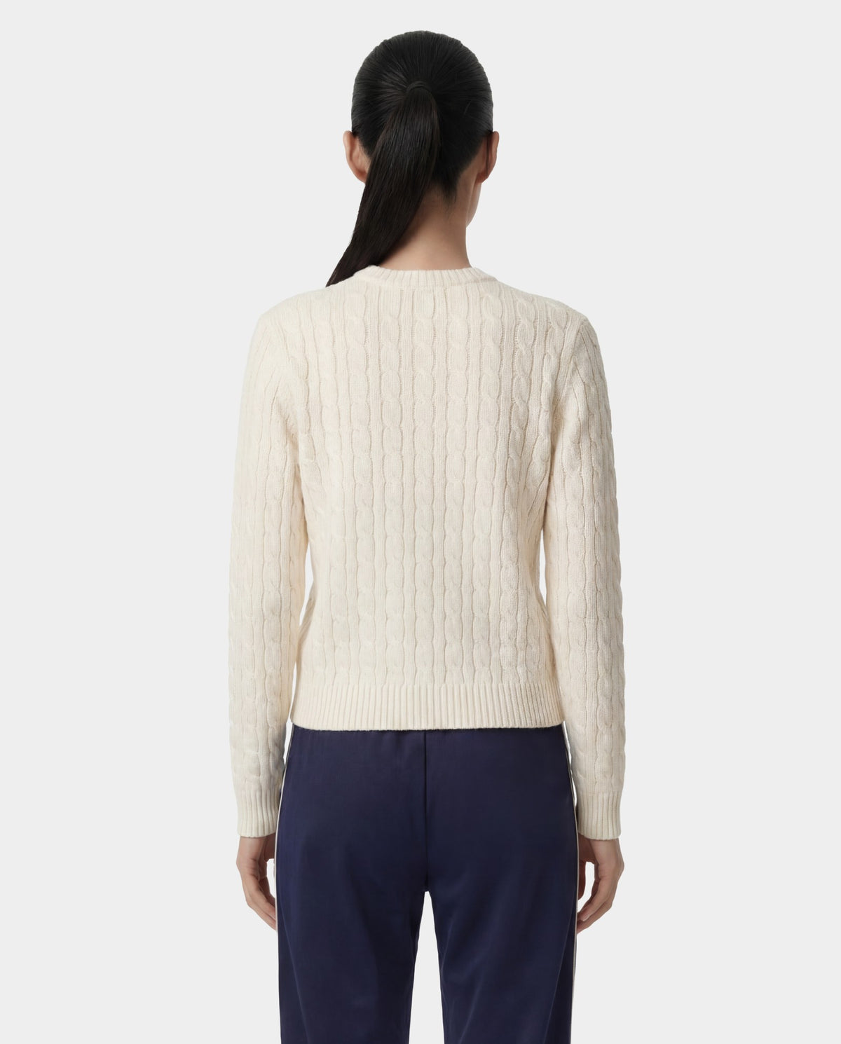 Sporty & Rich SRC Cable Sweater - Ecru
