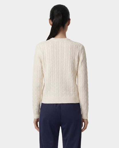 Sporty & Rich SRC Cable Sweater - Ecru