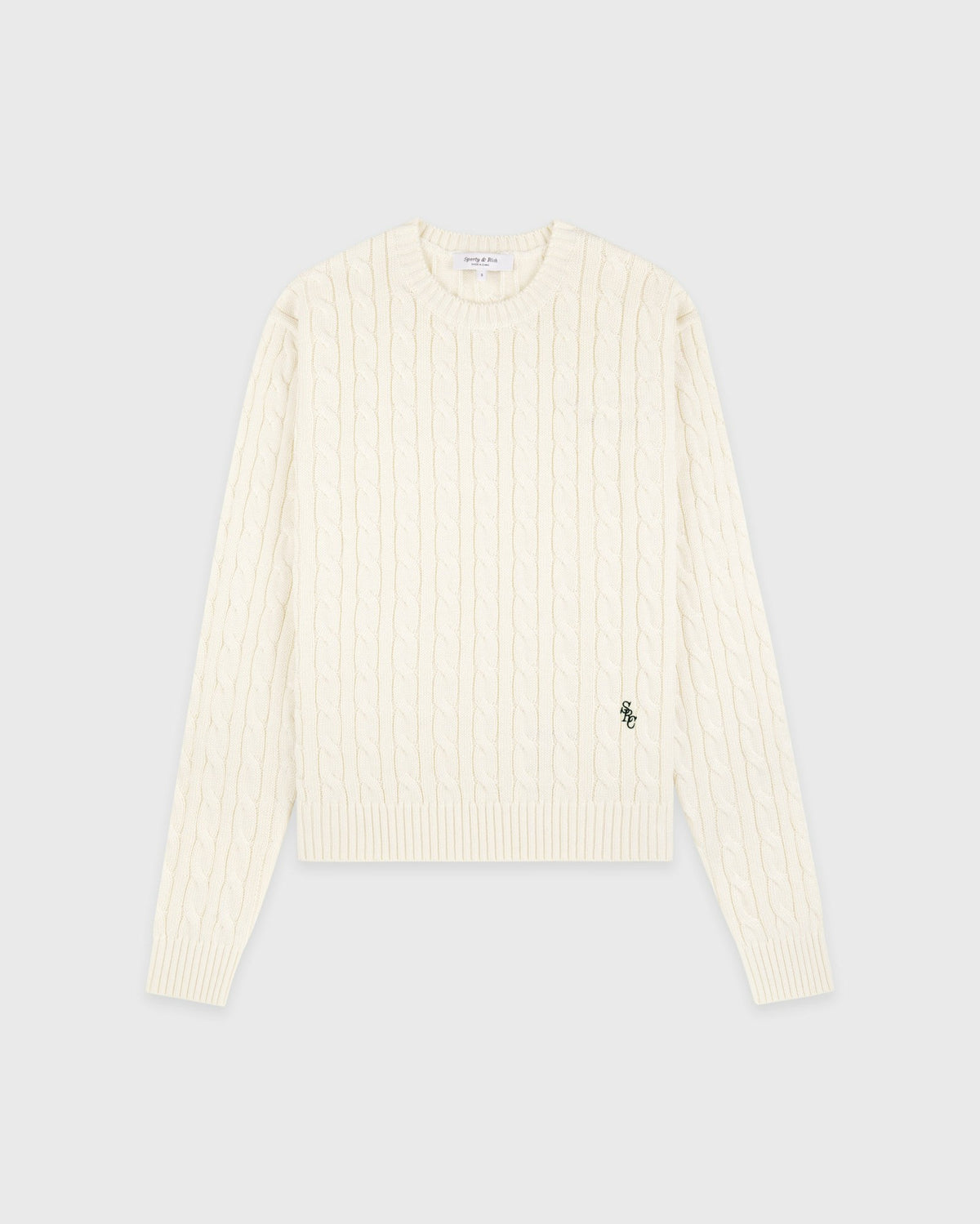 Sporty & Rich SRC Cable Sweater - Ecru