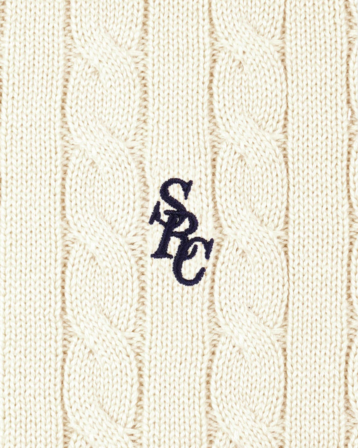 Sporty & Rich SRC Cable Sweater - Ecru