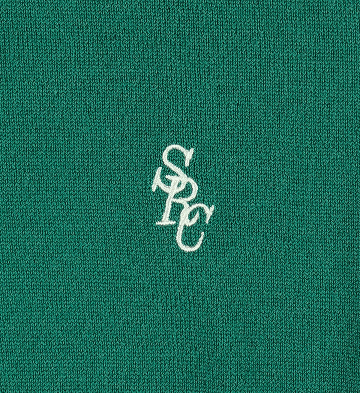Sporty & Rich SRC Minimalist V-Neck Sweater - Alpine/Navy/Off White