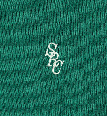 Sporty & Rich SRC Minimalist V-Neck Sweater - Alpine/Navy/Off White