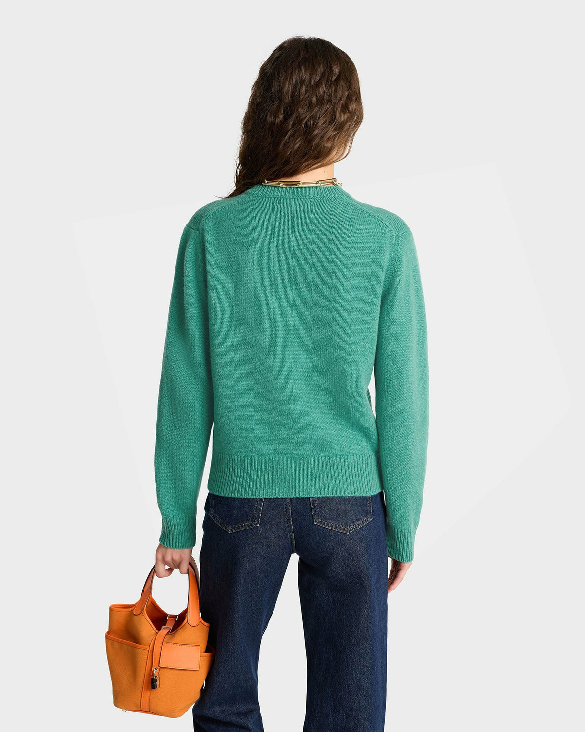 Sporty & Rich SRC Wool Crewneck - Spring Green/White