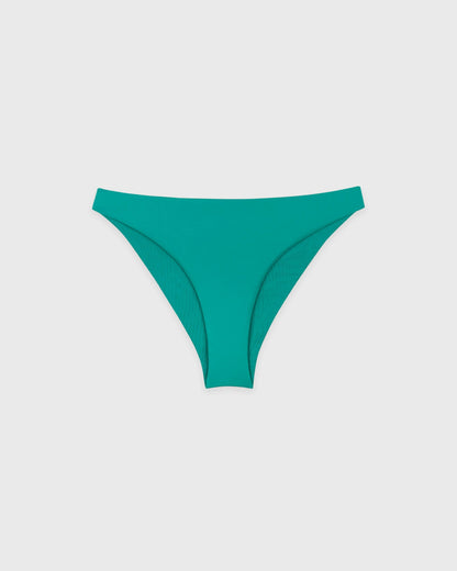 Sporty & Rich Signature Logo Claudia Bikini Bottom - Amalfi Green/White