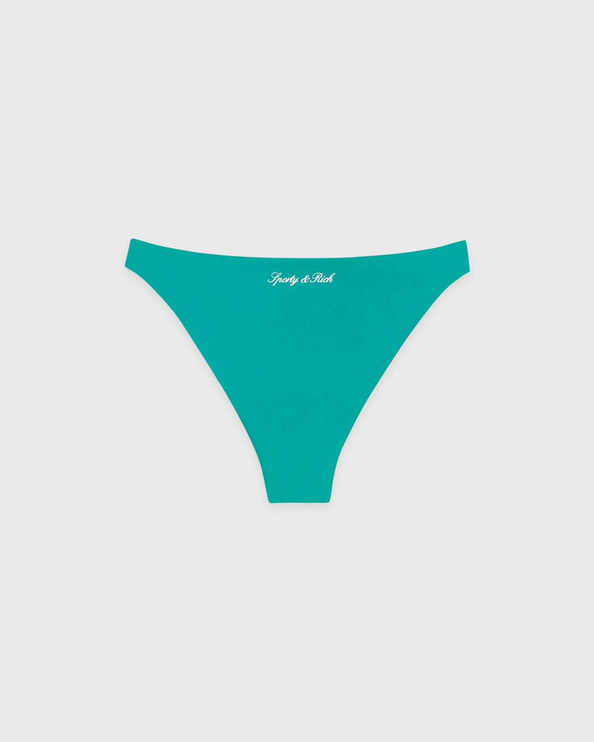 Sporty & Rich Signature Logo Claudia Bikini Bottom - Amalfi Green/White