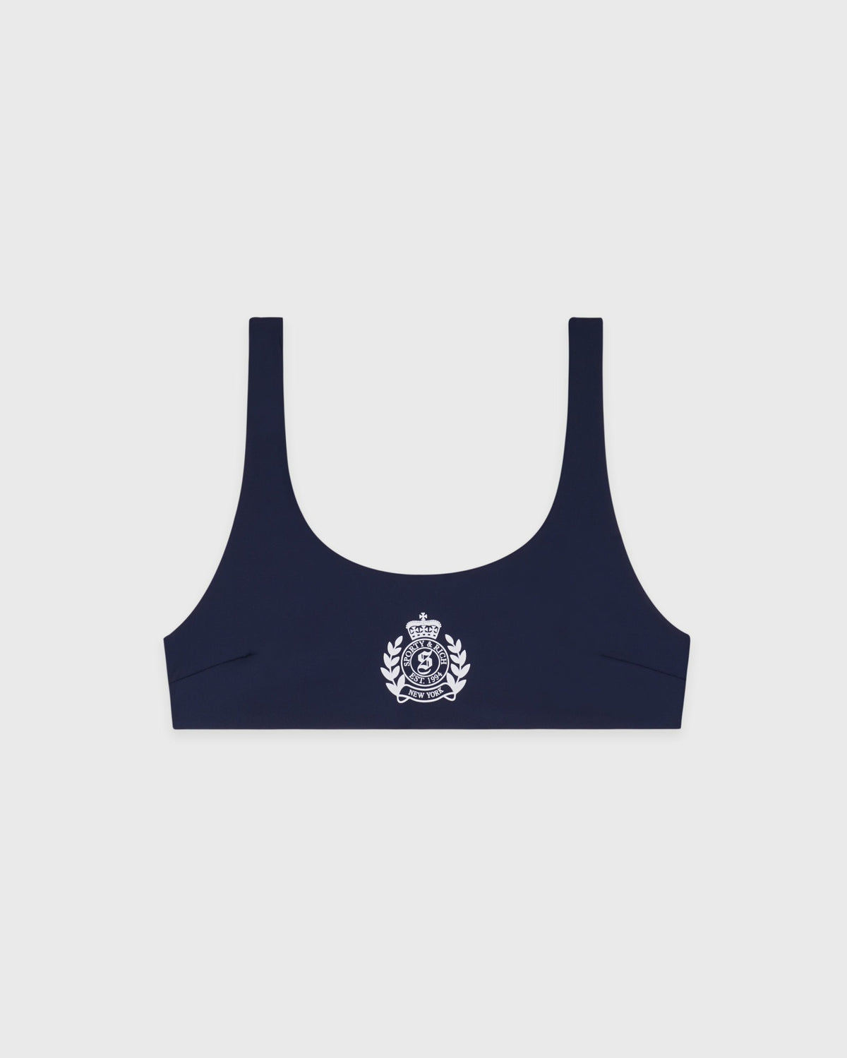 Sporty & Rich NY Crest Claudia Bikini Top - Light Navy/White