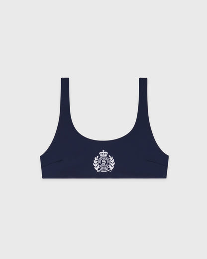 Sporty & Rich NY Crest Claudia Bikini Top - Light Navy/White