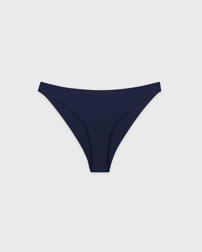 Sporty & Rich Signature Logo Claudia Bikini Bottom - Light Navy/White
