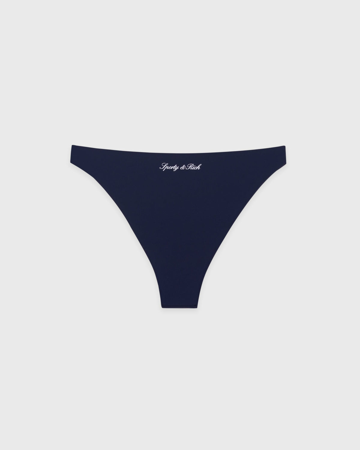 Sporty & Rich Signature Logo Claudia Bikini Bottom - Light Navy/White
