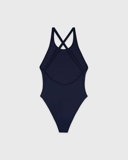 Sporty & Rich NY Crest Julie One Piece - Light Navy/White