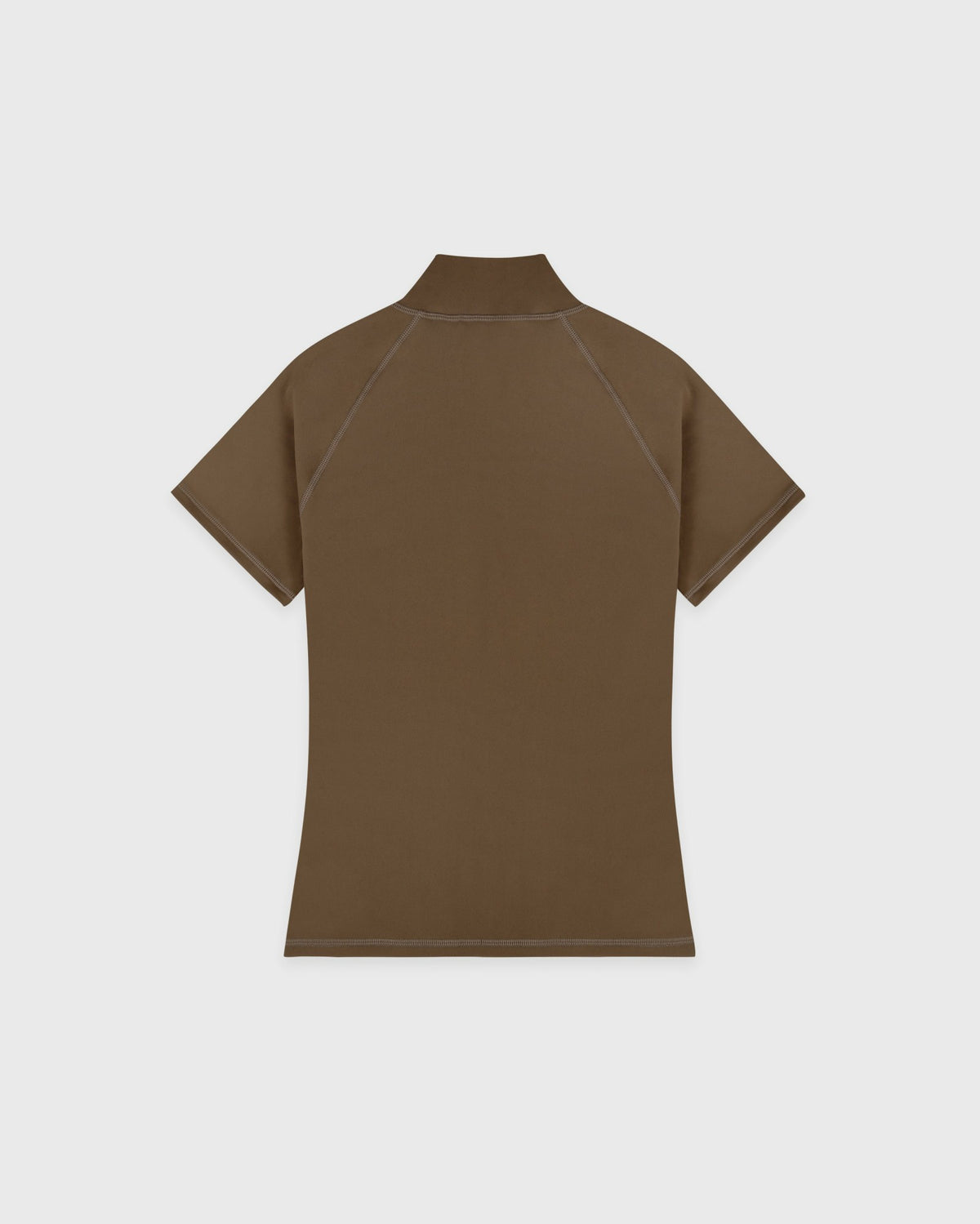 Sporty & Rich Serif Logo SS Sports Quarter Zip - Sand