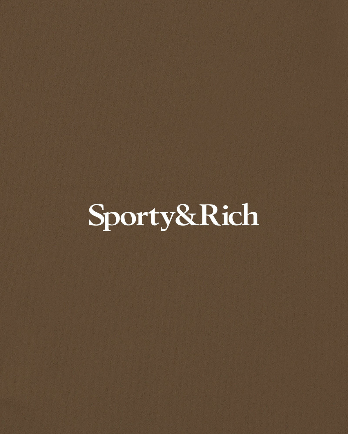 Sporty & Rich Serif Logo Sports Bra - Sand