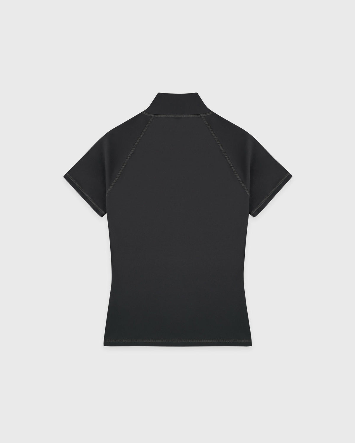 Sporty & Rich Serif Logo SS Sports Quarter Zip - Carbon