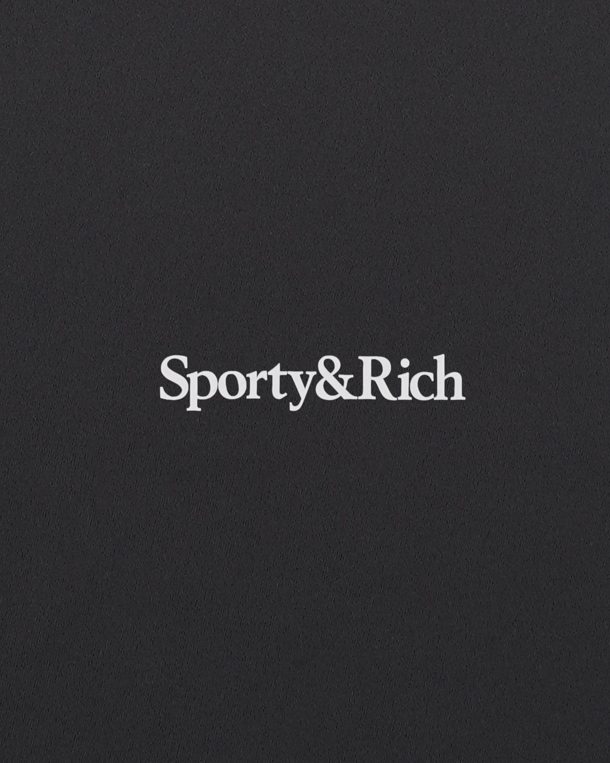 Sporty & Rich Serif Logo SS Sports Quarter Zip - Carbon