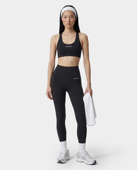 Sporty & Rich Serif Logo Legging - Carbon