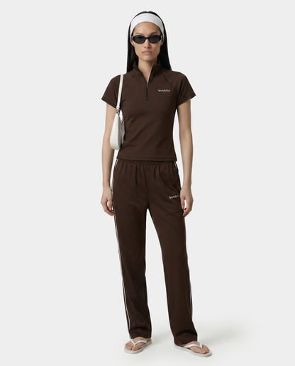 Sporty & Rich Serif Logo SS Sports Quarter Zip - Cioco