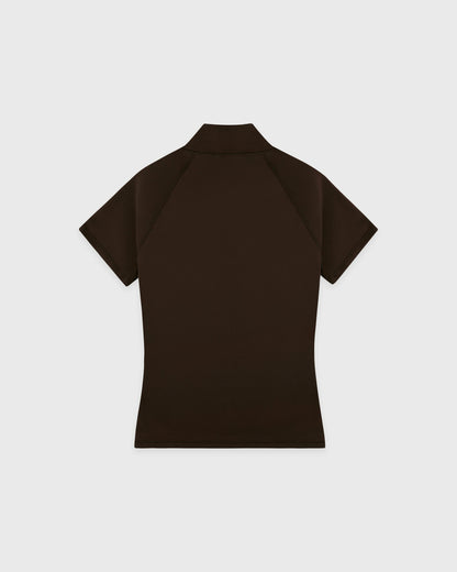 Sporty & Rich Serif Logo SS Sports Quarter Zip - Cioco