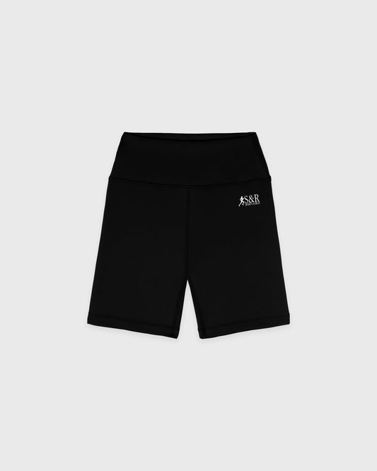 Sporty & Rich SR Runner Biker Short - Black/White