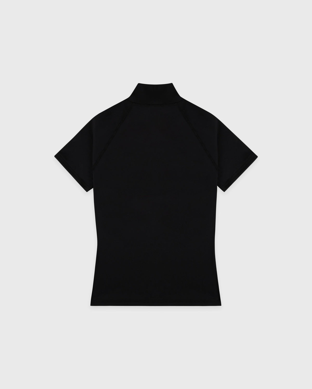 Sporty & Rich SR Runner Short Sleeve Sports Quarter Zip - Black/White